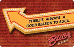 Buca DiBeppo gift card